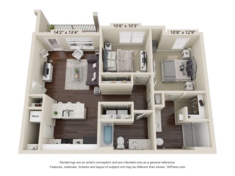 The Harlem 1 Floor Plan